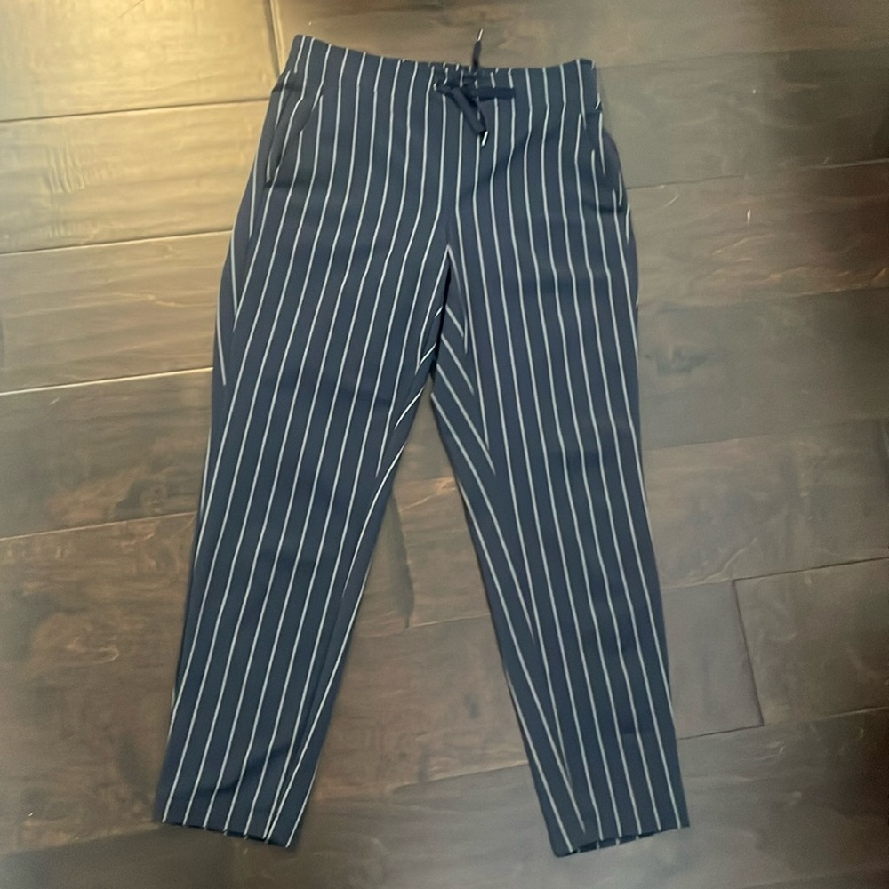 Athleta pants navy stripe size 6